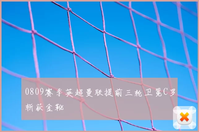 0809赛季英超曼联提前三轮卫冕C罗斩获金靴